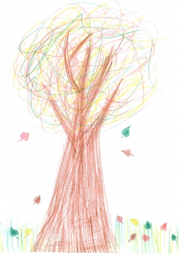 Podzim, nakreslila: Anna Marie Málková Podzim, nakreslila: Anna Marie Málková