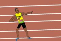 Usain Bolt; nakreslila Natálie Tenčíková
